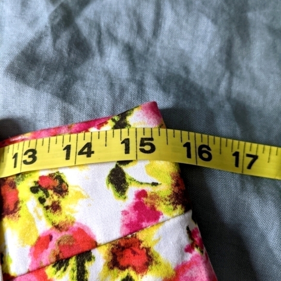 NWT Floral Straight Narrow Crop Maximalist Pants Pink Summer - Picture 9 of 15
